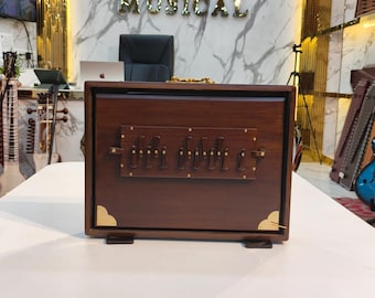 SHRUTI BOX/One Octeve Large size Mat Brown finish/Lower Octeve notes
