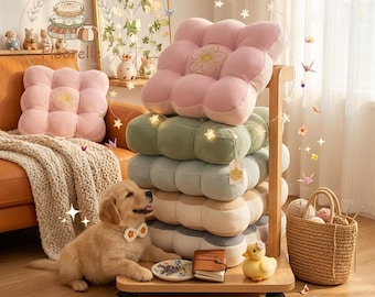 Plush Floor Cushion Soft Seat Cushion 40x40 Floor Pillow for Floor Sofa Couch Bench Window Seat Meditation Cushion Home Decor