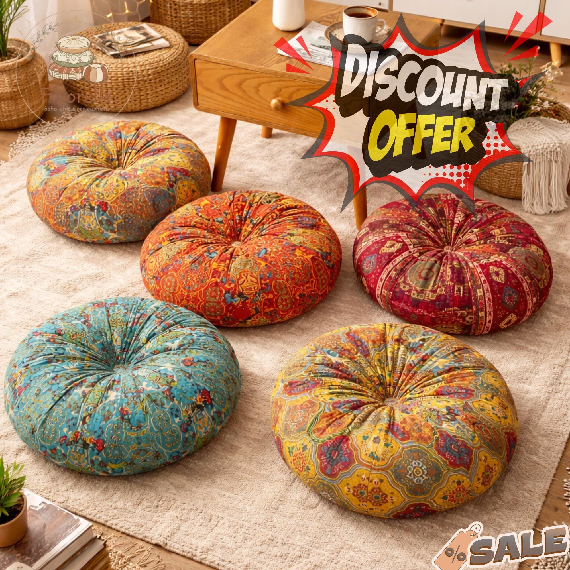 Vintage Floor Cushions - Etsy