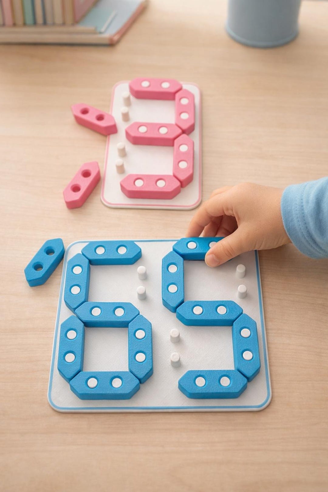 Montessori Number Builder Math Toy Numbers 0-9 and 00-99 Educational ...