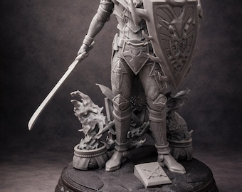 Black Luster Soldier 38cm Unpainted Resin Statue – Huge Anime Fantasy Knight Model Kit – Premium Collector Display Figure