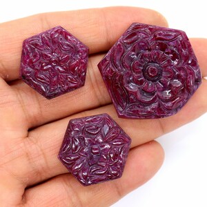 Handmade Carving Natural African Ruby Set, Ruby Earring, Ruby Pendant (1752.31 Carat)