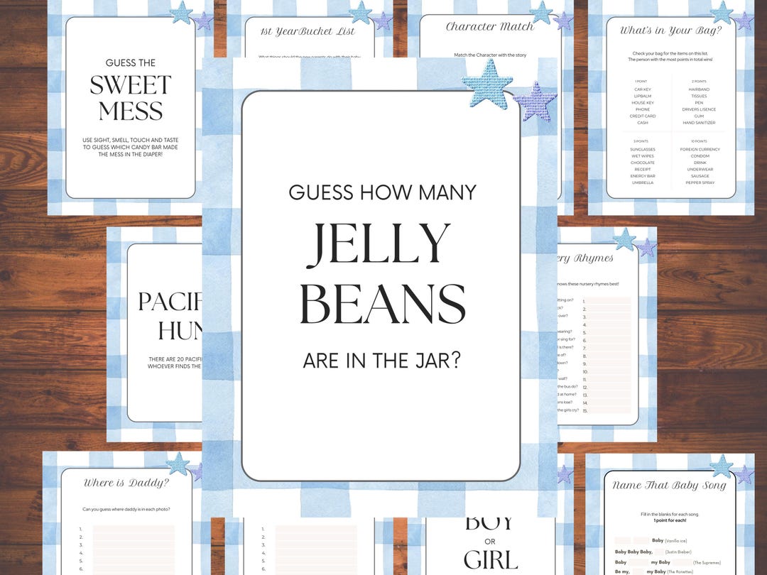 Blue Baby Shower Games Bundle, Boy Party Pack (digital Download) - Etsy ...