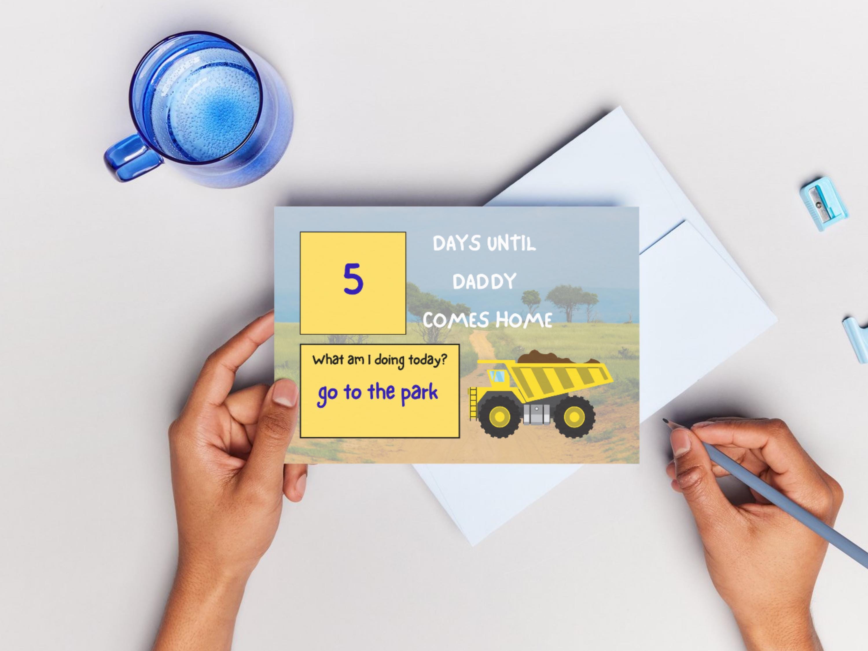 FIFO Dad Countdown Printable – Mining Truck Countdown for Kids ...