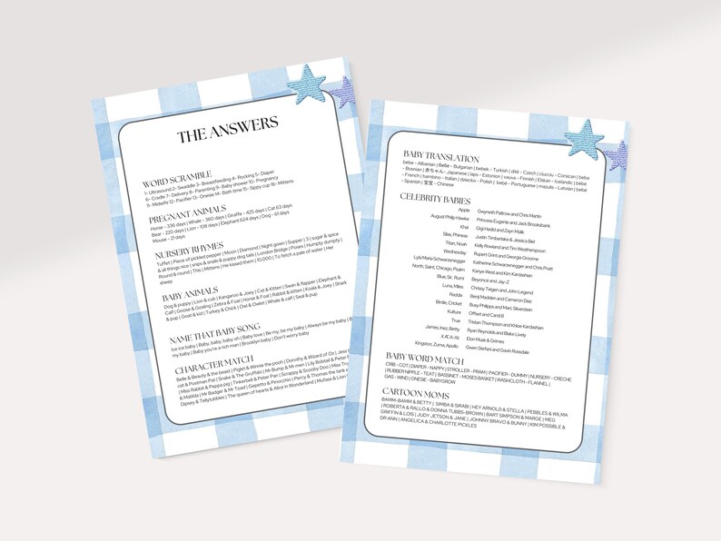 Blue Baby Shower Games Bundle, Boy Party Pack (digital Download) - Etsy ...