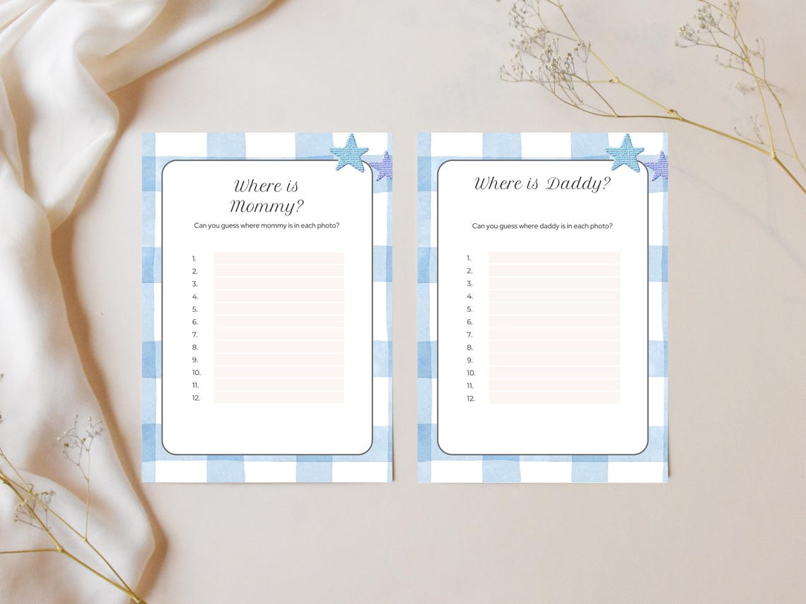 Blue Baby Shower Games Bundle, Boy Party Pack (digital Download) - Etsy ...