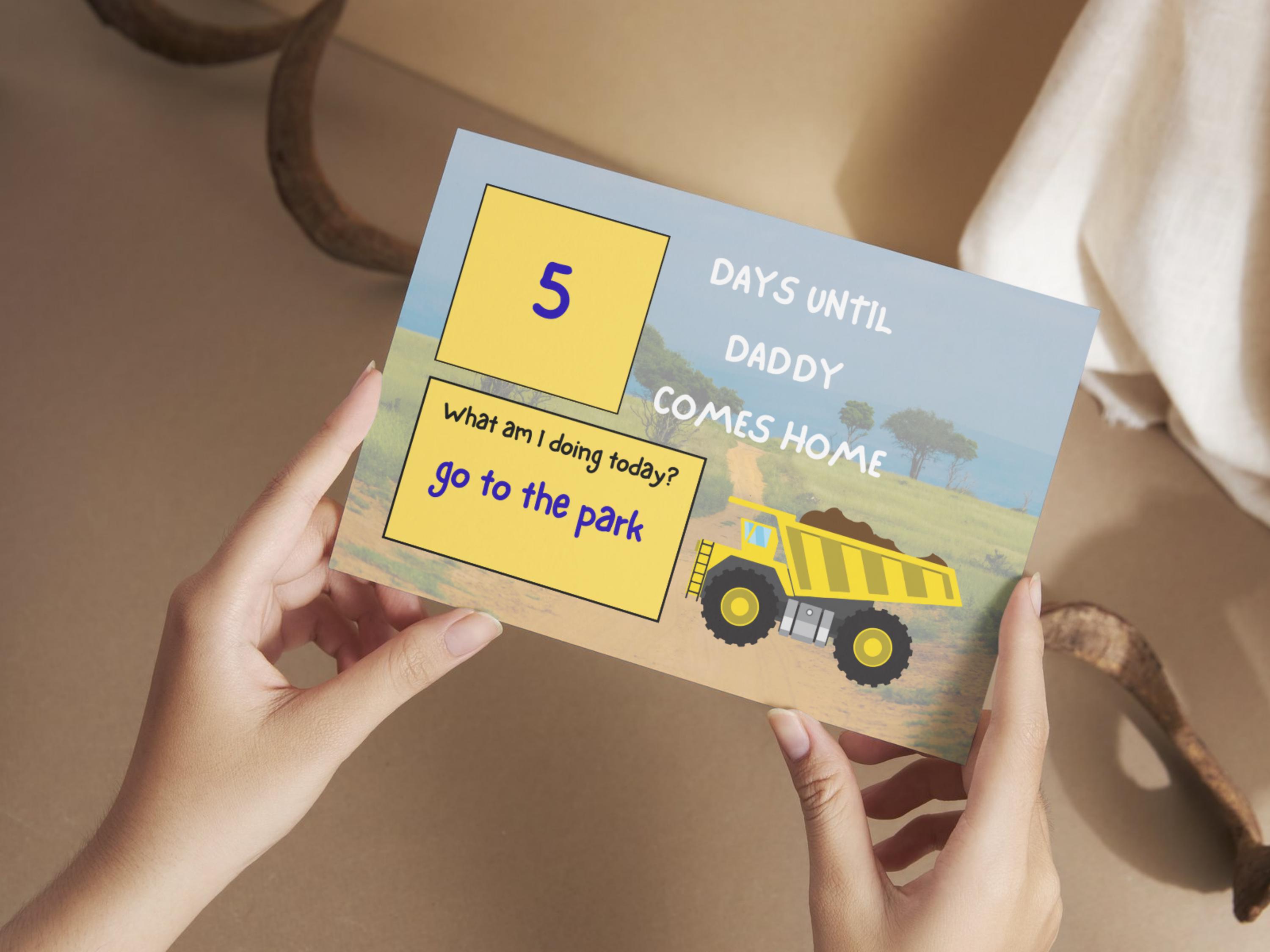 FIFO Dad Countdown Printable – Mining Truck Countdown for Kids ...