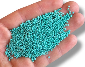 Perles de rocaille turquoise sarcelle, Verre tchèque 11/0, Fournitures pour fabrication de bijoux, Petits projets de perles aquatiques
