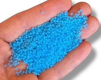 Perles de rocaille en verre tchèque bleu aqua, petite quantité de perles 11/0 pour la fabrication de bijoux