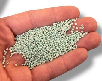 Perles de rocaille en verre tchèque vert menthe, taille 11/0, Accessoires pour fabrication de bijoux
