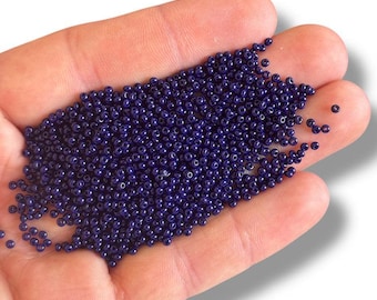 Perles de rocaille en verre tchèque bleu foncé, 11/0 minuscules Accessoires pour fabrication de bijoux