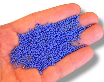 Rocailles en verre tchèque bleu pervenche, taille 11/0, fabrication de bijoux