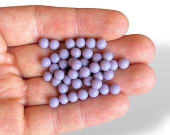 Perles de verre tchèques rondes lavande délicate, fourniture de fabrication de bijoux en vrac (paquet de 10 grammes)
