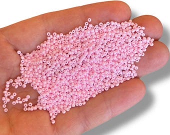 Perles de rocaille en verre tchèque rose clair pour la fabrication de bijoux, petites perles artisanales 11/0