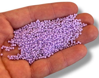 Perles de rocaille en verre tchèque violet clair, taille 11/0, Accessoires pour fabrication de bijoux