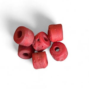 Deep Red Irregular Glass Beads, Rustic Jewelry Making Supplies (10g Pack)