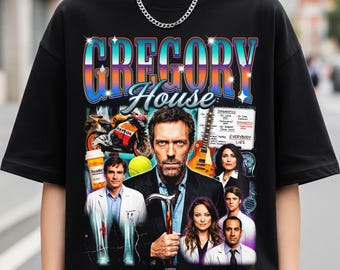 Camiseta del Dr. Gregory House, serie de televisión de los años 2000, camiseta vintage de drama médico, camiseta gráfica retro de House MD