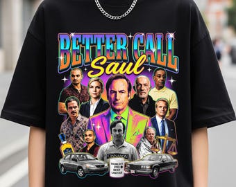 Better Call Saul T-shirt, Los Pollos Hermanos tröja, vintagefilm T-shirt, Bob Odenkirk
