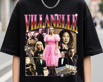 Camiseta Villanelle - Killing Eve Merch, camiseta gráfica de Jodie Comer, Eve Polastri, camiseta de la serie Thriller, camiseta unisex de algodón