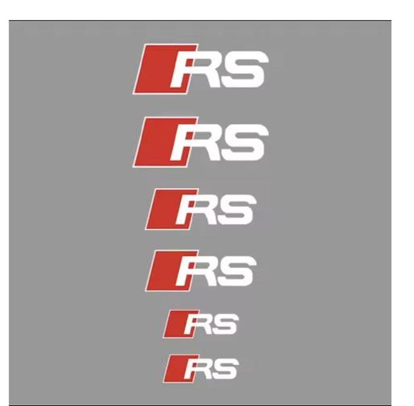 Premium Car Caliper Cover Sticker Brake Decals for Audi RS -white A3 A6 ...