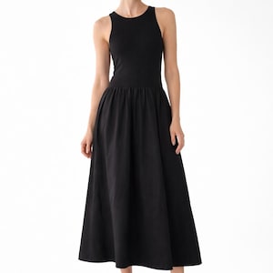 Black Drop Waist Dress - Etsy UK