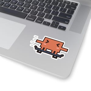 Adesivo fofo para laptop do Claude Code