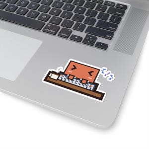 Adesivo fofo para laptop do Claude Code