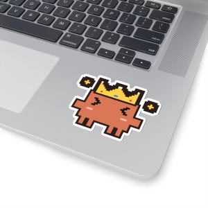 Adesivo fofo para laptop do Claude Code