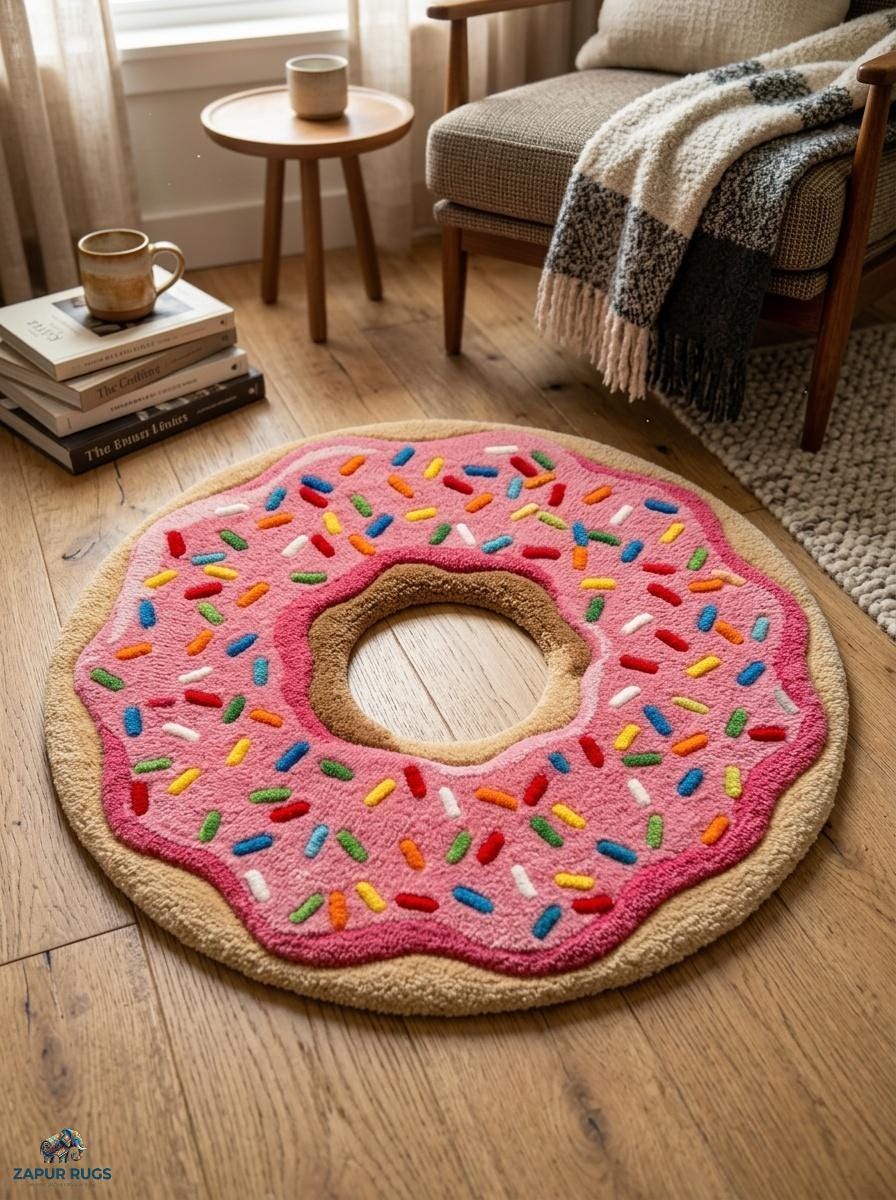 ドーナツ　ラグ　タフティング　ウォールアート　フロアマット Donut rug - Etsy 日本