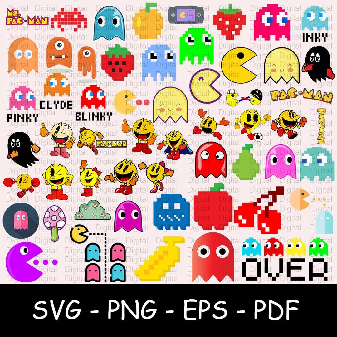 Retro Game SVG Bundle, Arcade Game Cut File, Silhouette, Cricut File ...