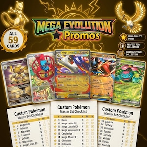 Pokémon: Marcadores de posición y lista de verificación del set promocional Mega Evolution (Descarga digital)