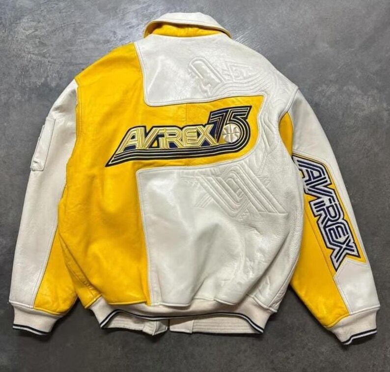 Avirex 75-årsjubileumsläderjacka Äkta kohud Aviator King Bikerjacka Lyxig streetwear-kappa Födelsedagspresent till honom bild 2