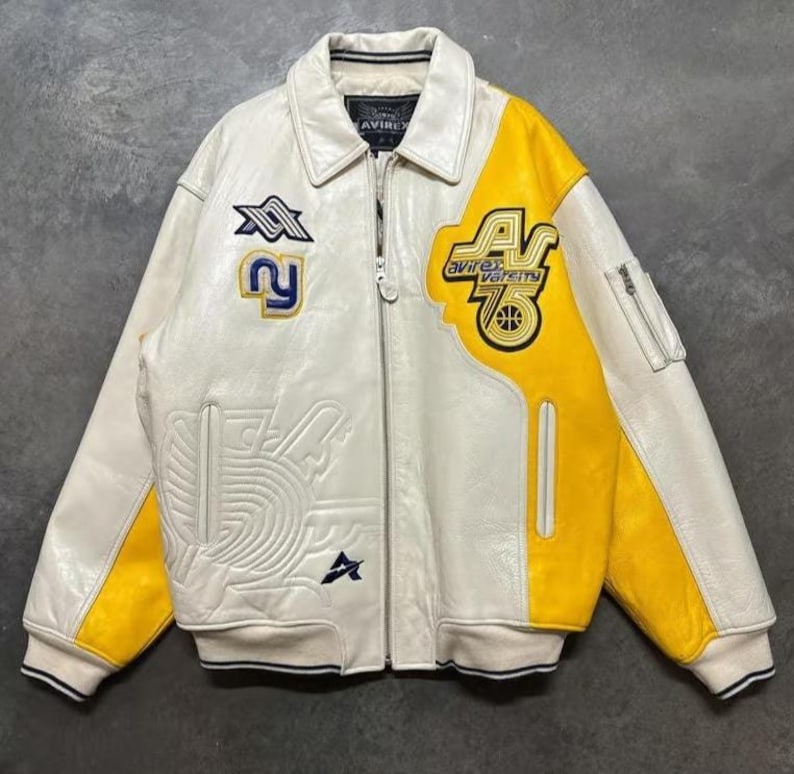 Avirex 75-årsjubileumsläderjacka Äkta kohud Aviator King Bikerjacka Lyxig streetwear-kappa Födelsedagspresent till honom bild 1