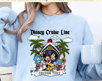 Niestandardowy nadruk DTF na rejs Disney Cruise Line 2026, spersonalizowana wakacyjna podróż statkiem Myszki Miki i Przyjaciół, gotowy do nadruku termotransferowego na koszulki