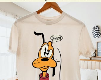 Zabawny transfer DTF na przekąskę Pluto, transfer termiczny z kreskówek Pluto, koszulka Disneyworld, DTF z postaciami Disneya, transfery na prasie termicznej, wycieczka do Disneya w 2026 roku
