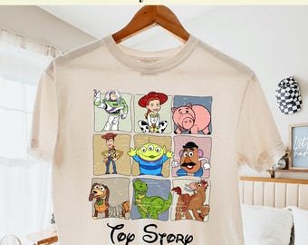 Transfer DTF na panel z postacią z filmu Toy Story w stylu retro, Vintage Woody Buzz z Disney Trip 2026, gotowy do druku, transfer termiczny na koszulkę z motywem rodzinnych wakacji, prasowanie
