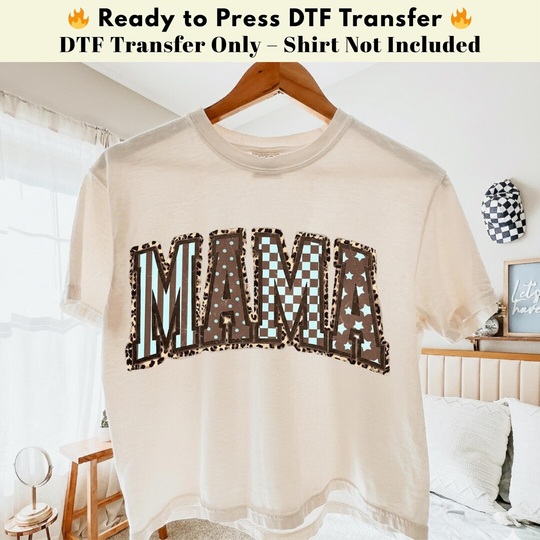 Mama DTF Transfer Ready to Press, Leopard Mama Heat Transfer, Mama ...