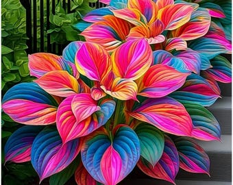 Rainbow Hosta Seeds 200+ – Mixed Color Perennial Shade Garden Plant