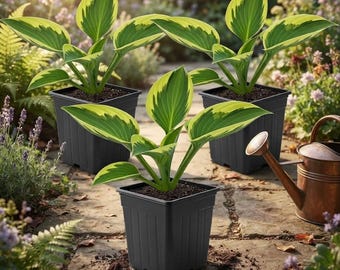 Yellow Polka Dot Bikini Hosta Live Plant - Shade Garden Perennial