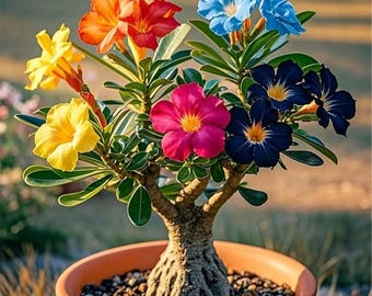 Bulbos de rosa del desierto – Planta de floración rara para interior y exterior (2 unidades)