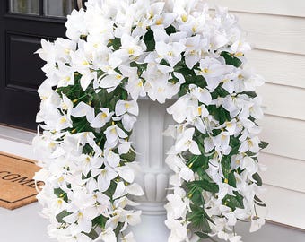 Artificial Bougainvillea Hanging Flowers – UV Resistant Silk Trailing Vines (2 Pack)