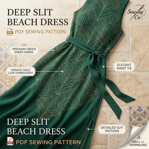 Emerald Green Dress With Slit - Etsy