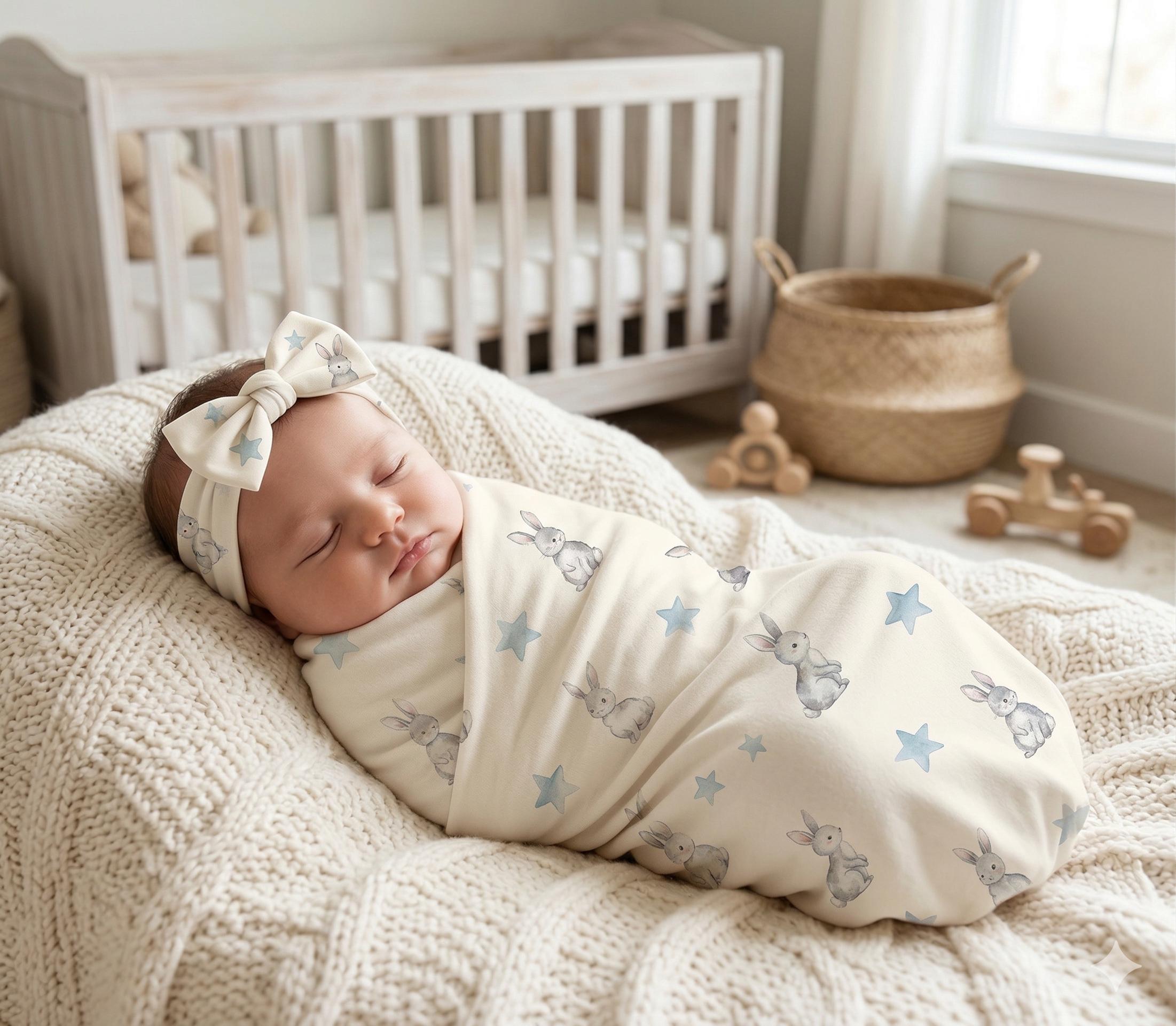 Baby Cocoon Swaddle Sewing Pattern PDF With Matching Headband Set, Easy ...