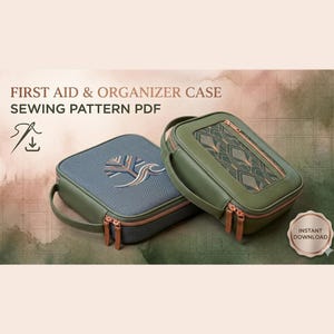 First Aid Kit Sewing Pattern PDF, DIY Medicine Organizer Bag Digital Download, Travel Healthcare Pouch Tutorial, Medical Supply Case Pattern