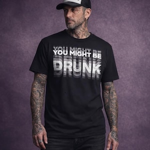 Rolig T-shirt med grafisk design: Y2K-humor, dricker ordspråk, casual streetwear-tröja
