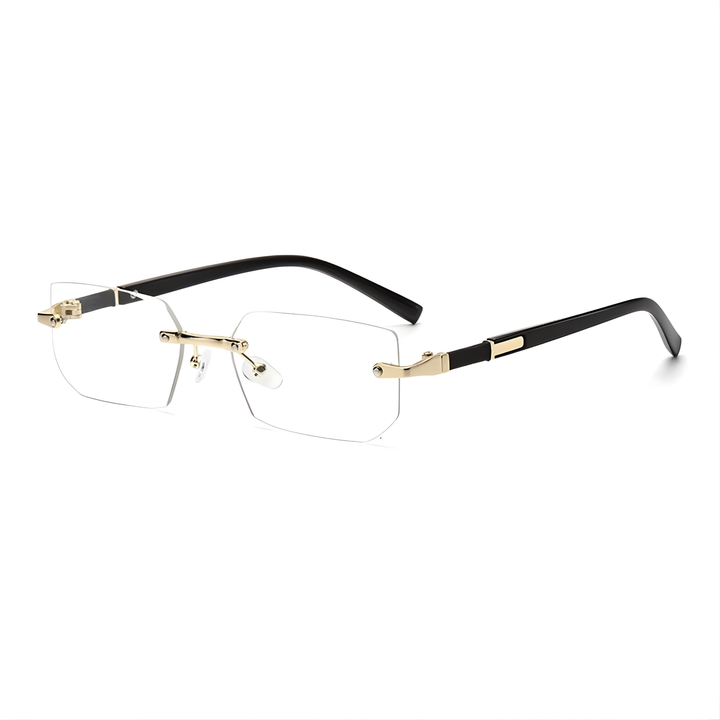 Y2K Rimless Rectangle Sunglasses: Gothic Vintage Frameless 