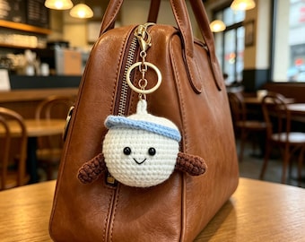 Handmade Crochet Golf Ball Keychain, Perfect Gift for Golfers, Back to School Students & Corporate Party Employees