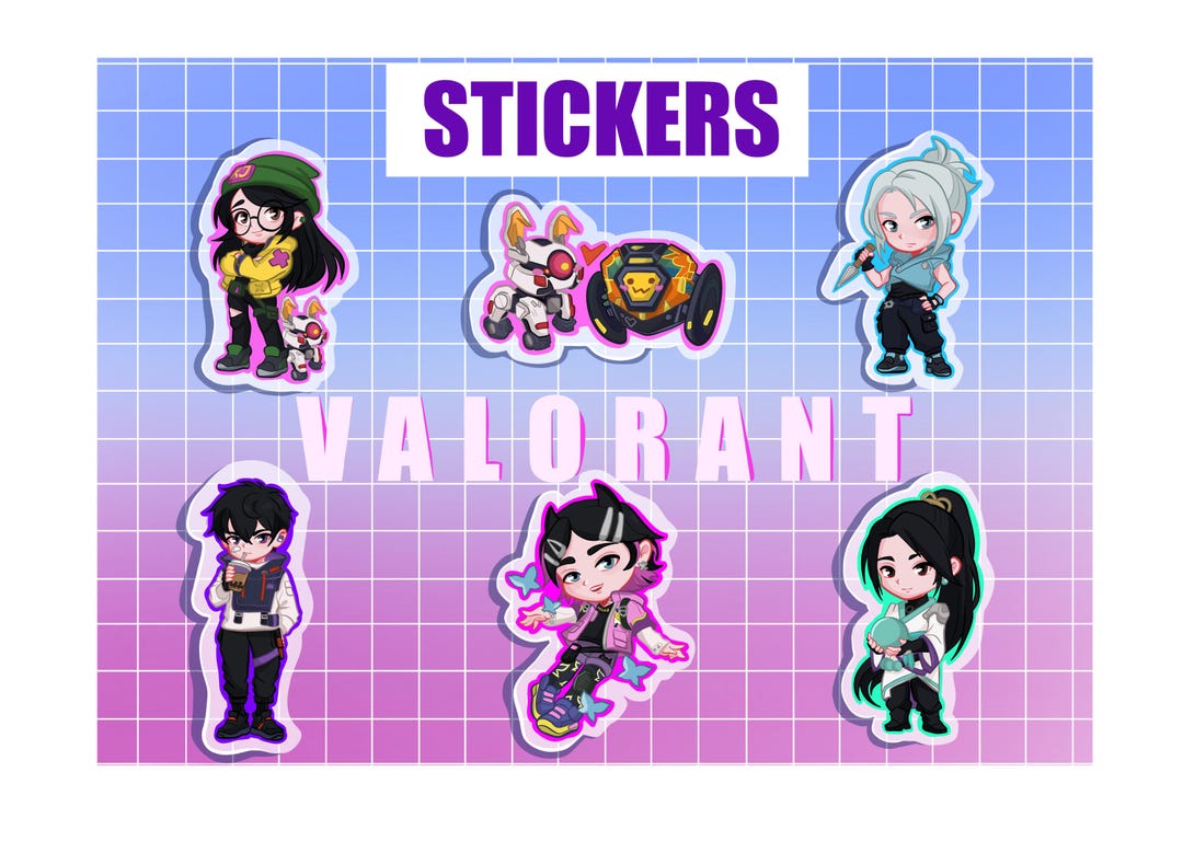 Valorant Chibi Agents Vinyl Stickers | Matte Gaming Decals (7 Cm) - Etsy