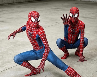 Classic Spider-Man Bodysuit Costume, Cosplay, Halloween, Birthday, Detachable Mask