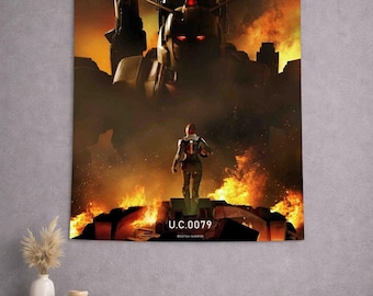 Gundam Wall Art, Gundam Tapestry, Wall Decor